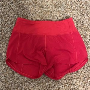 lululemon speed ups size 4 DARK RED